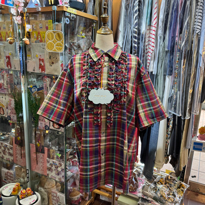 Drowse and yet… Red Checked Shirt, made in Japan