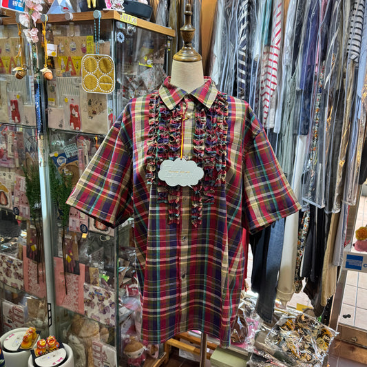 Drowse and yet… Red Checked Shirt, made in Japan