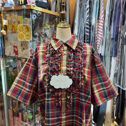 Drowse and yet… Red Checked Shirt, made in Japan