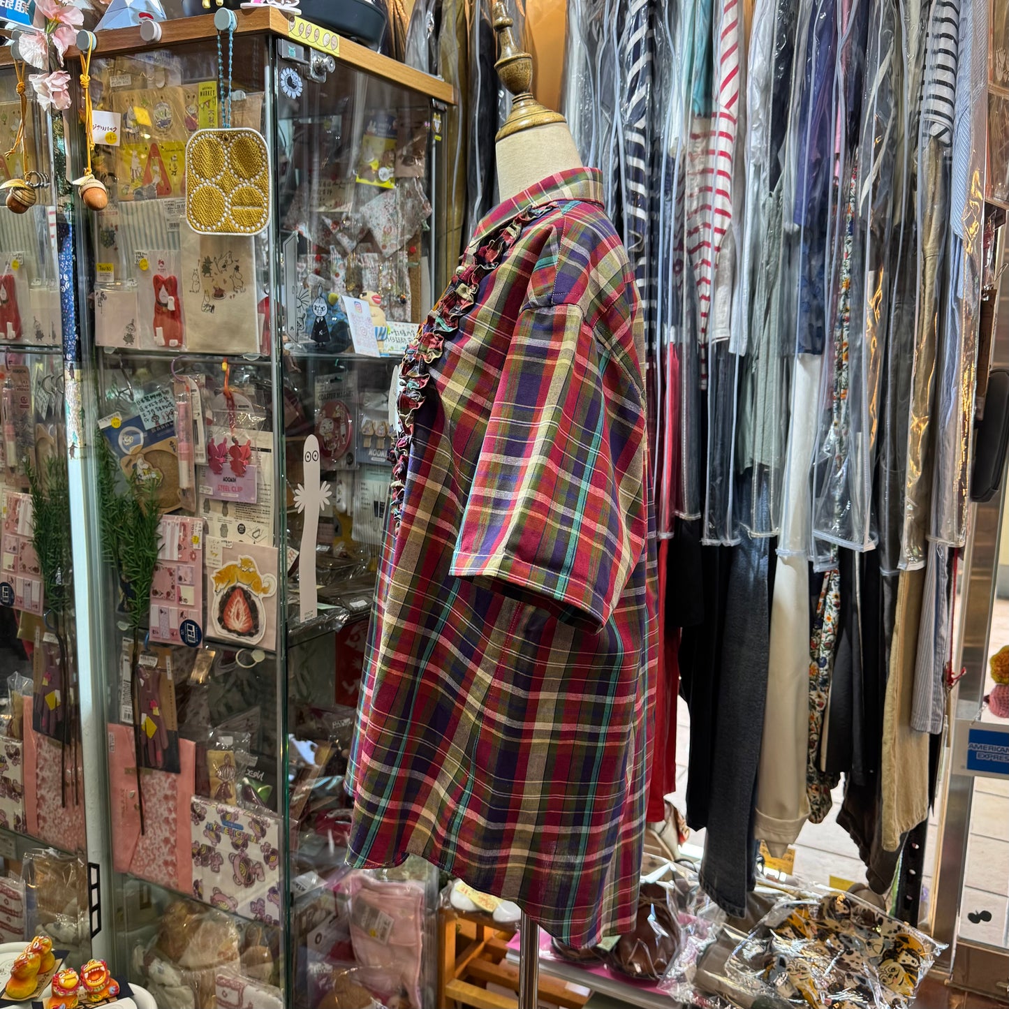Drowse and yet… Red Checked Shirt, made in Japan