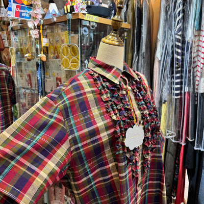 Drowse and yet… Red Checked Shirt, made in Japan