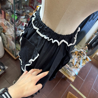 Drowse and yet… Frill Black Pants, made in Japan
