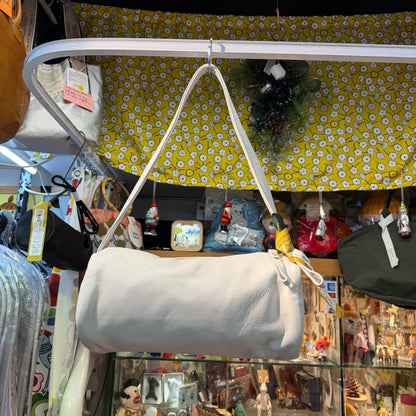 Sale- Ampersand Ivory Leather Bag, made in Japan