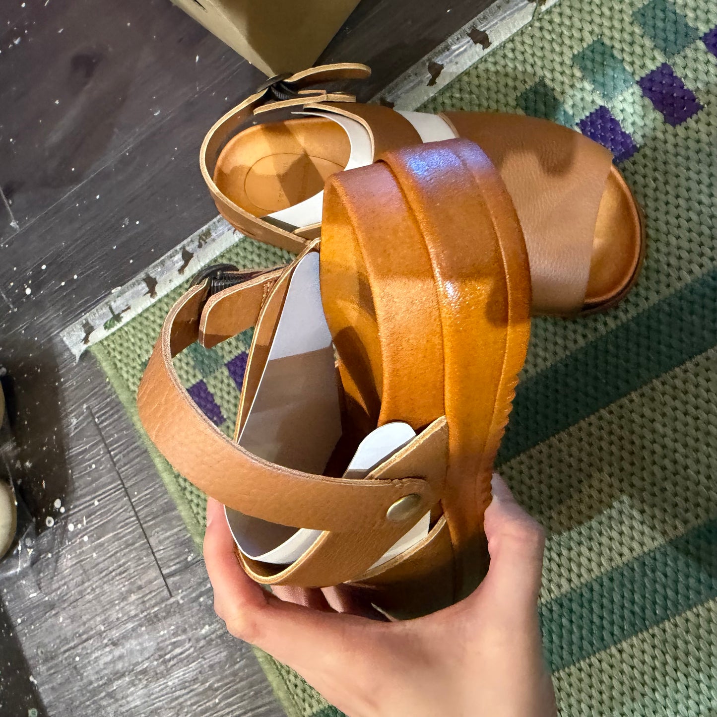 Tumugu X Hcubuch  Leather Sandals, 2 Colors, 2 Styles; fraktur & welle, made in Japan
