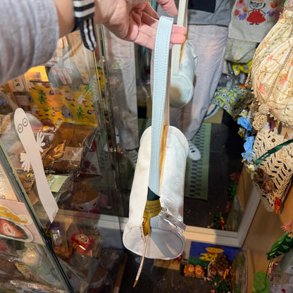 Sale- Ampersand Ivory Leather Bag, made in Japan