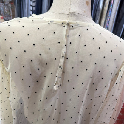Sale- Fig London Polka Ivory See-through Top