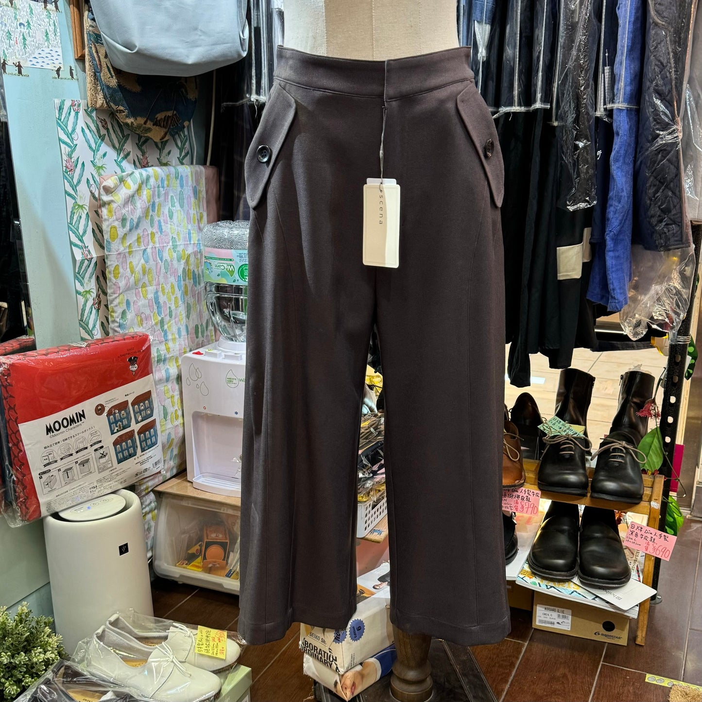 EXTRA20- Scena Brown Pants, 2 Colors, made in Japan