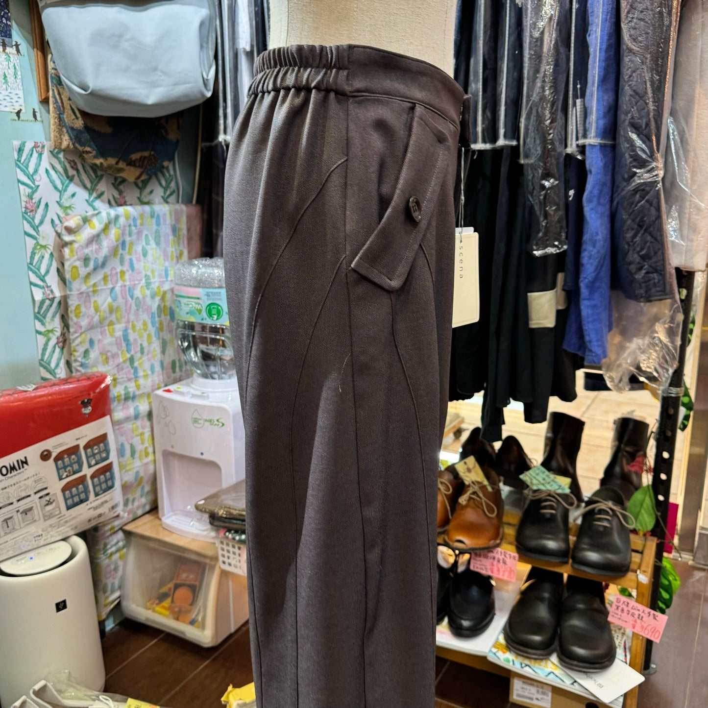 EXTRA20- Scena Brown Pants, 2 Colors, made in Japan