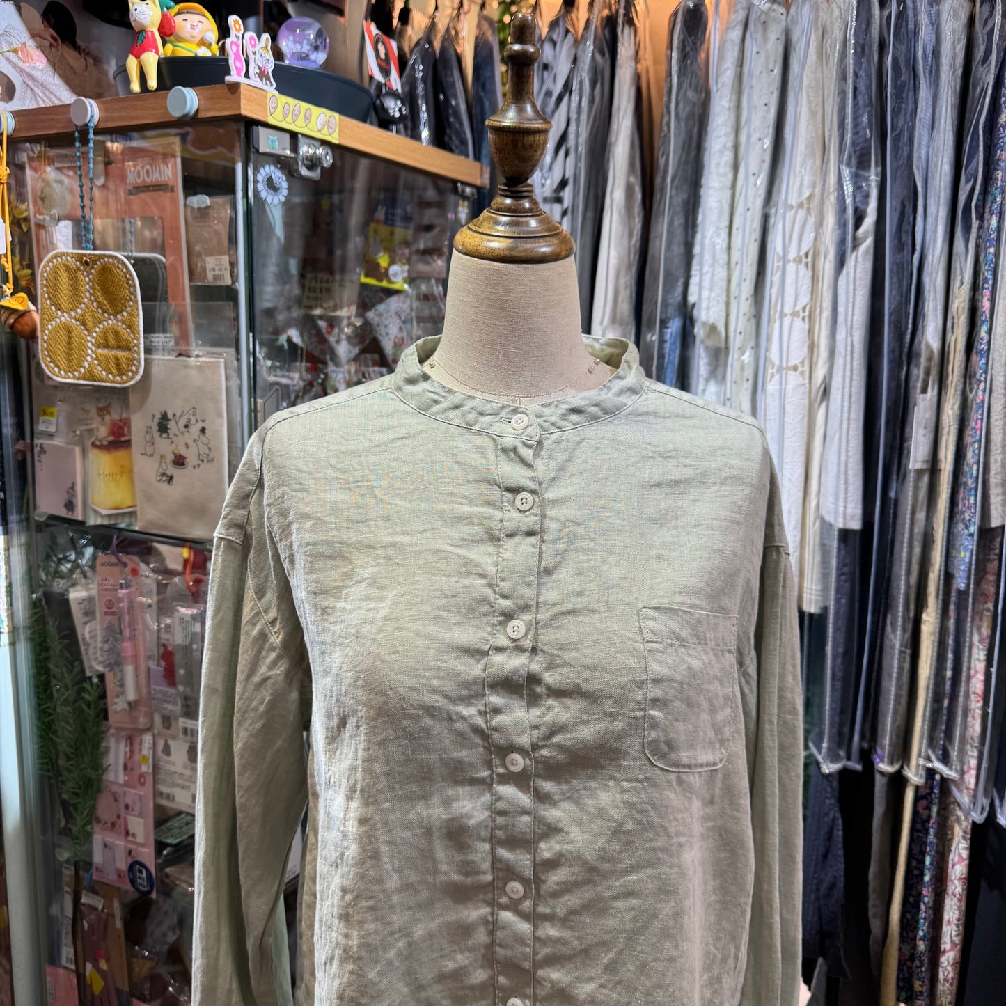 EXTRA20- Sun Valley Mint Linen Shirt