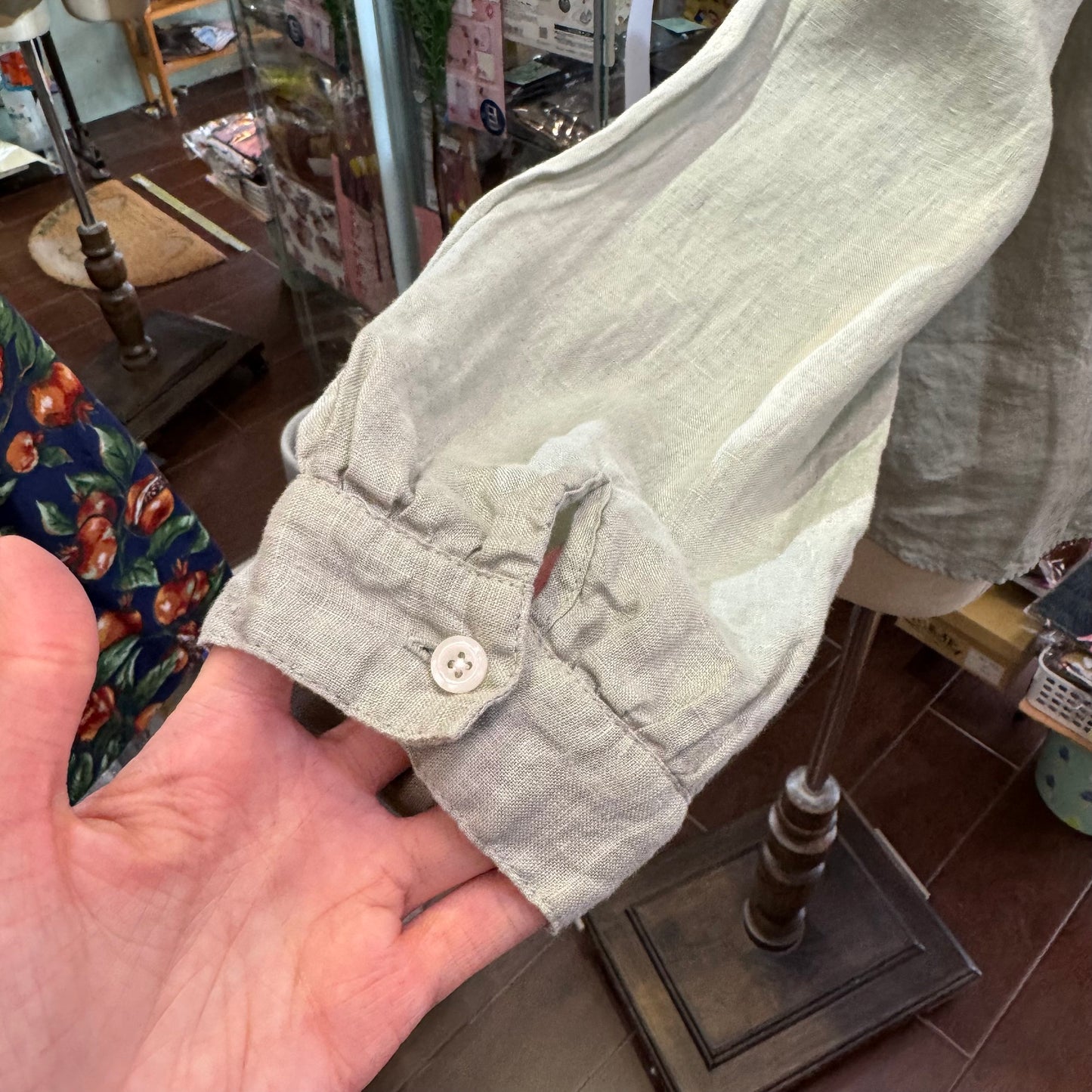 EXTRA20- Sun Valley Mint Linen Shirt