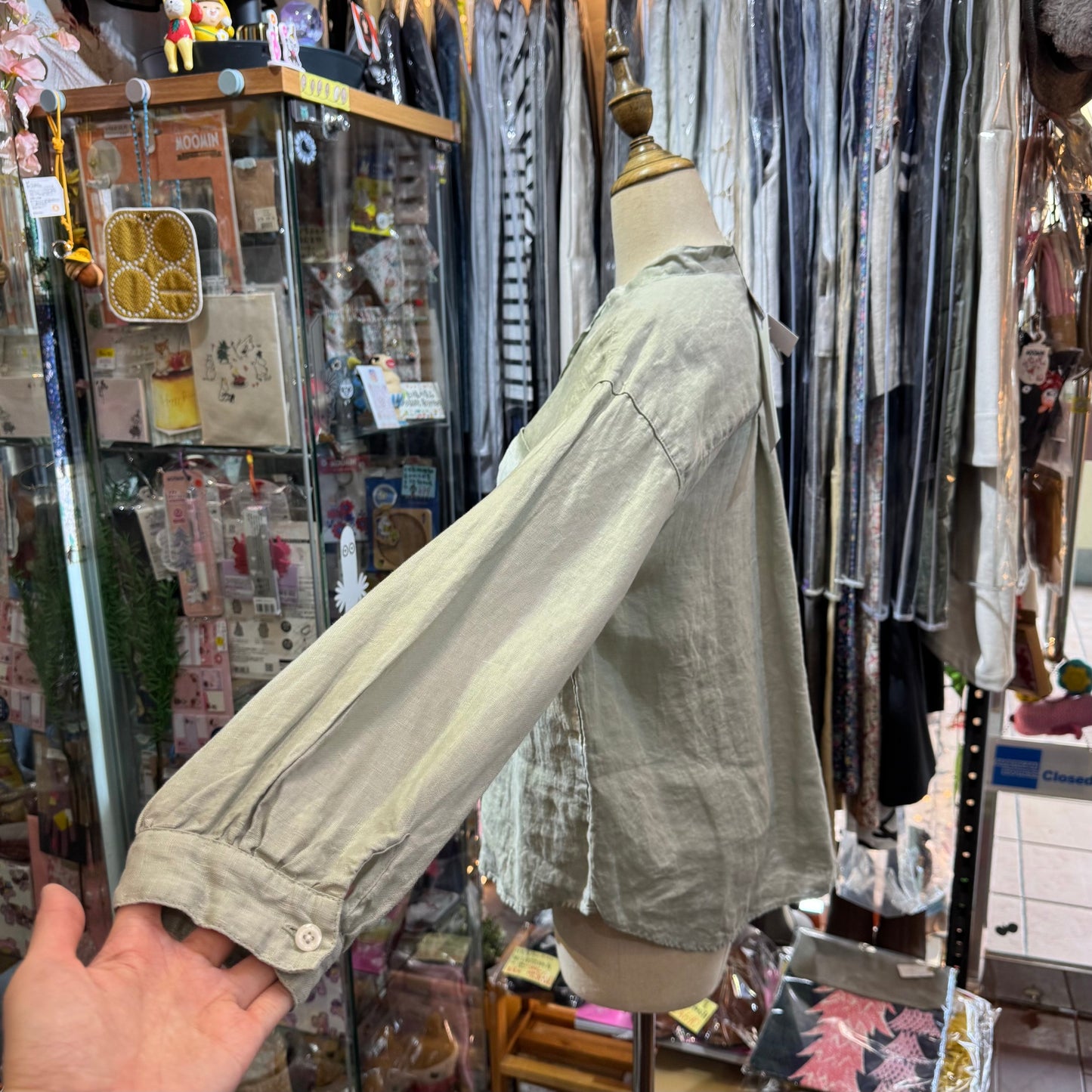 EXTRA20- Sun Valley Mint Linen Shirt