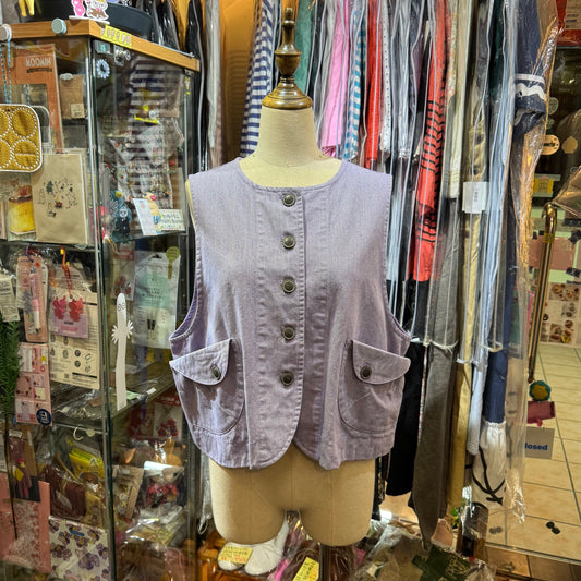Tumugu Lavender Vest Top, made in Japan