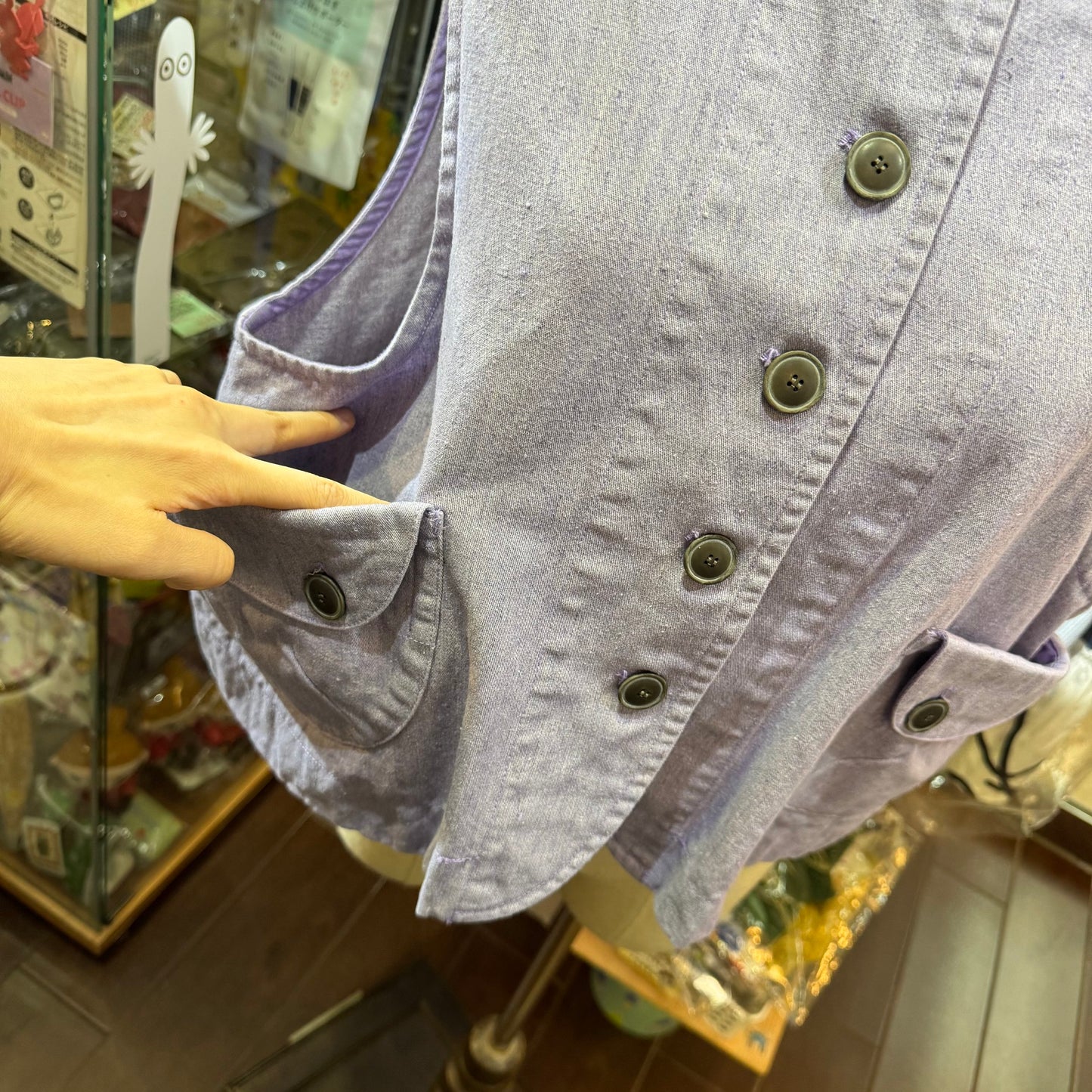 Tumugu Lavender Vest Top, made in Japan