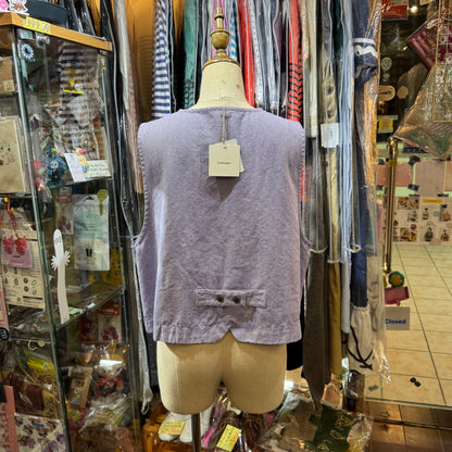 Tumugu Lavender Vest Top, made in Japan