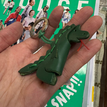 Couiera Dinosaur Cowhide Key Ring,  made in Japan