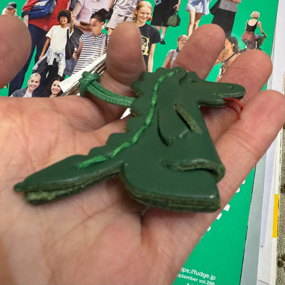 Couiera Dinosaur Cowhide Key Ring,  made in Japan
