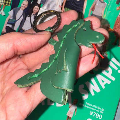 Couiera Dinosaur Cowhide Key Ring,  made in Japan