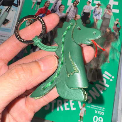 Couiera Dinosaur Cowhide Key Ring,  made in Japan