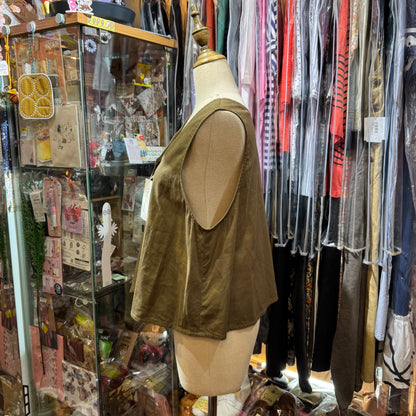 Vent d ouest Brown Vest Top, made in Japan