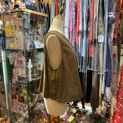 Vent d ouest Brown Vest Top, made in Japan