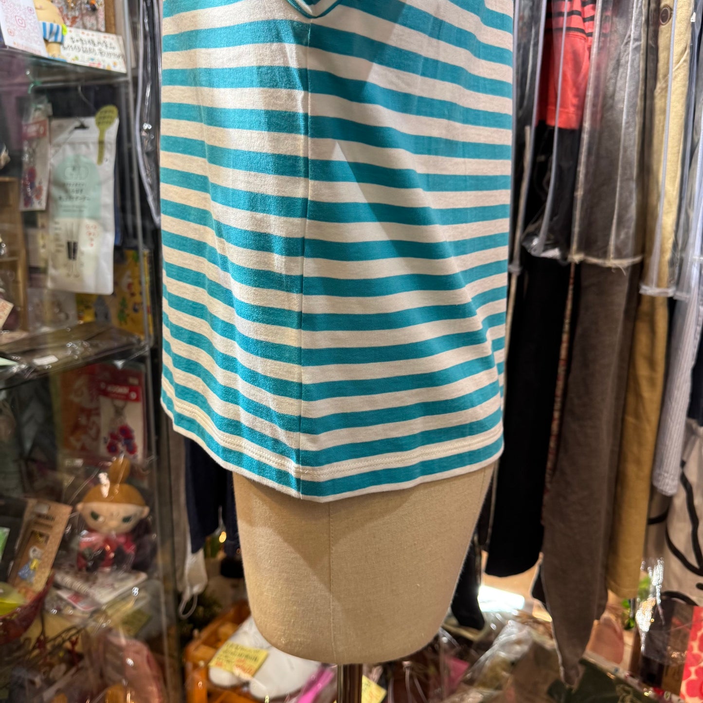 Nouvelles du paradis Blue Striped T-shirt, made in Japan