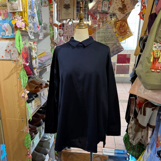 Siwaly fluid Long Blouse, 2 Colors, made in Japan