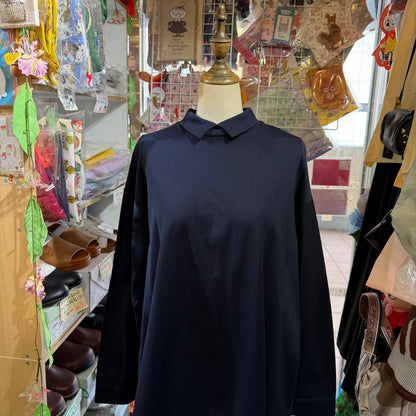 Siwaly fluid Long Blouse, 2 Colors, made in Japan