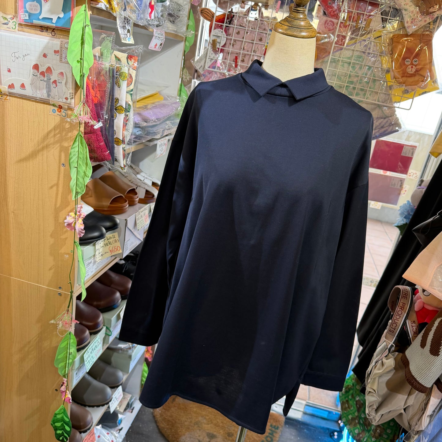 Siwaly fluid Long Blouse, 2 Colors, made in Japan