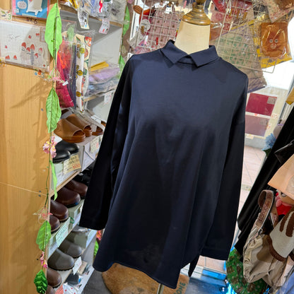 Siwaly fluid Long Blouse, 2 Colors, made in Japan