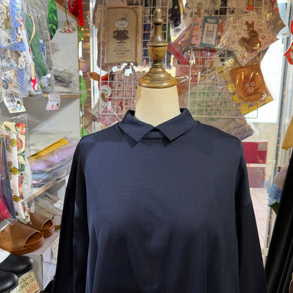Siwaly fluid Long Blouse, 2 Colors, made in Japan