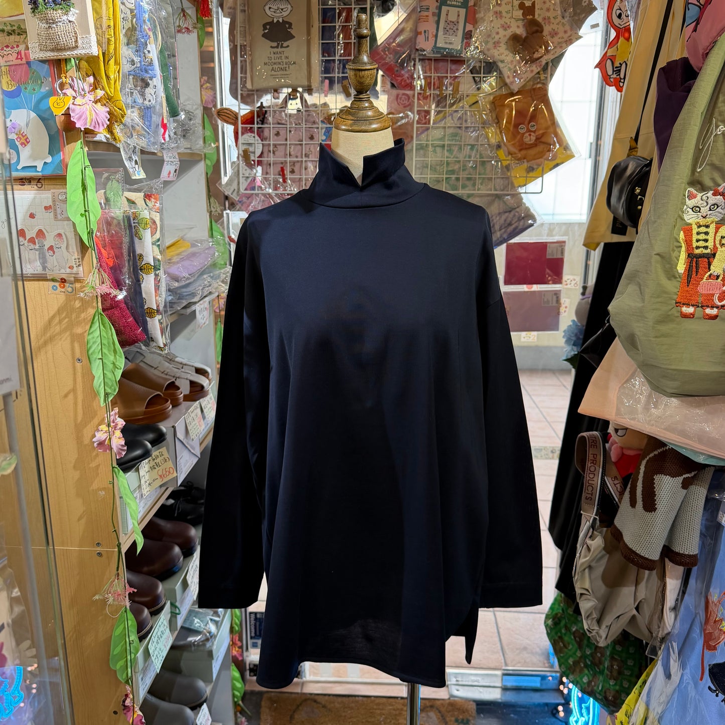 Siwaly fluid Long Blouse, 2 Colors, made in Japan