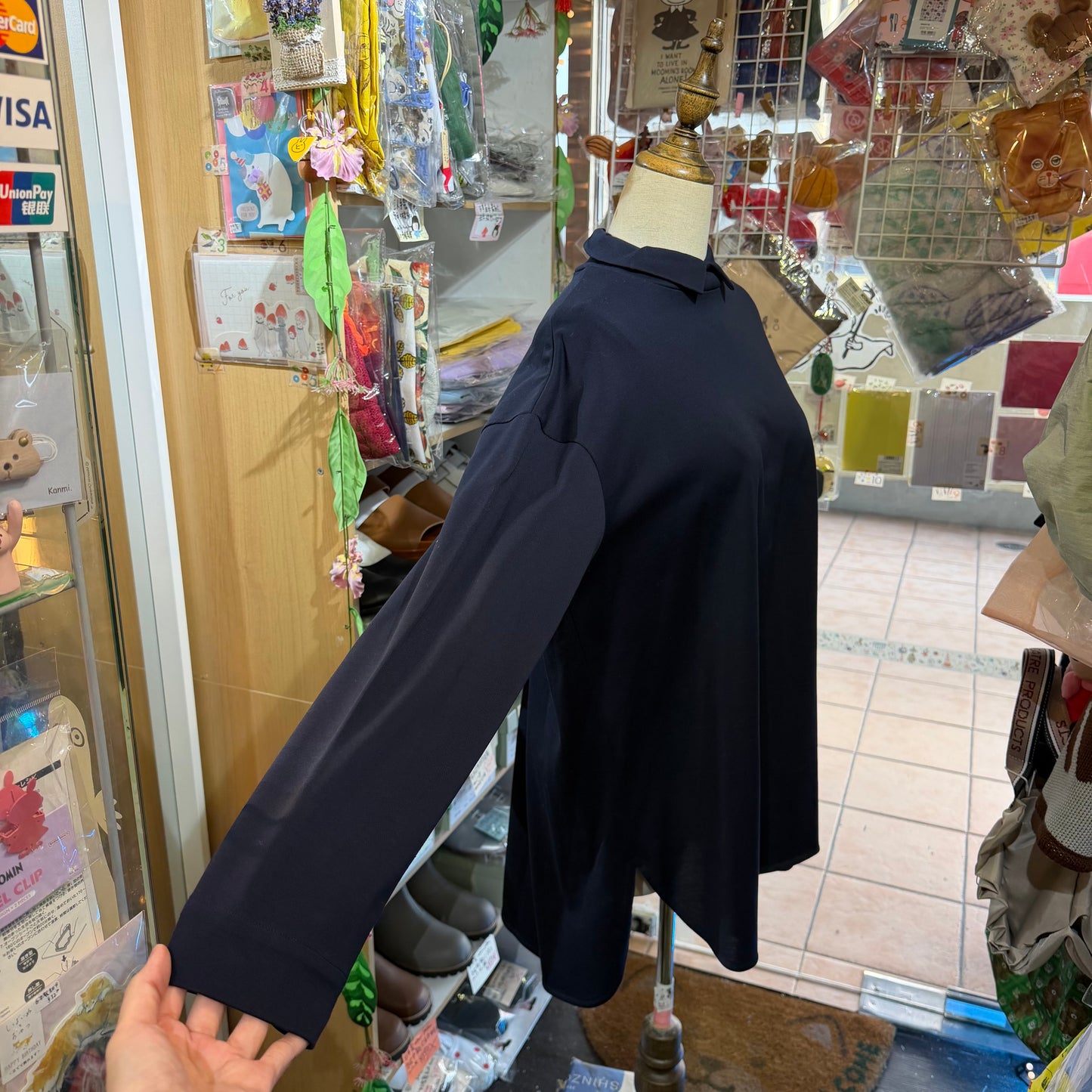 Siwaly fluid Long Blouse, 2 Colors, made in Japan
