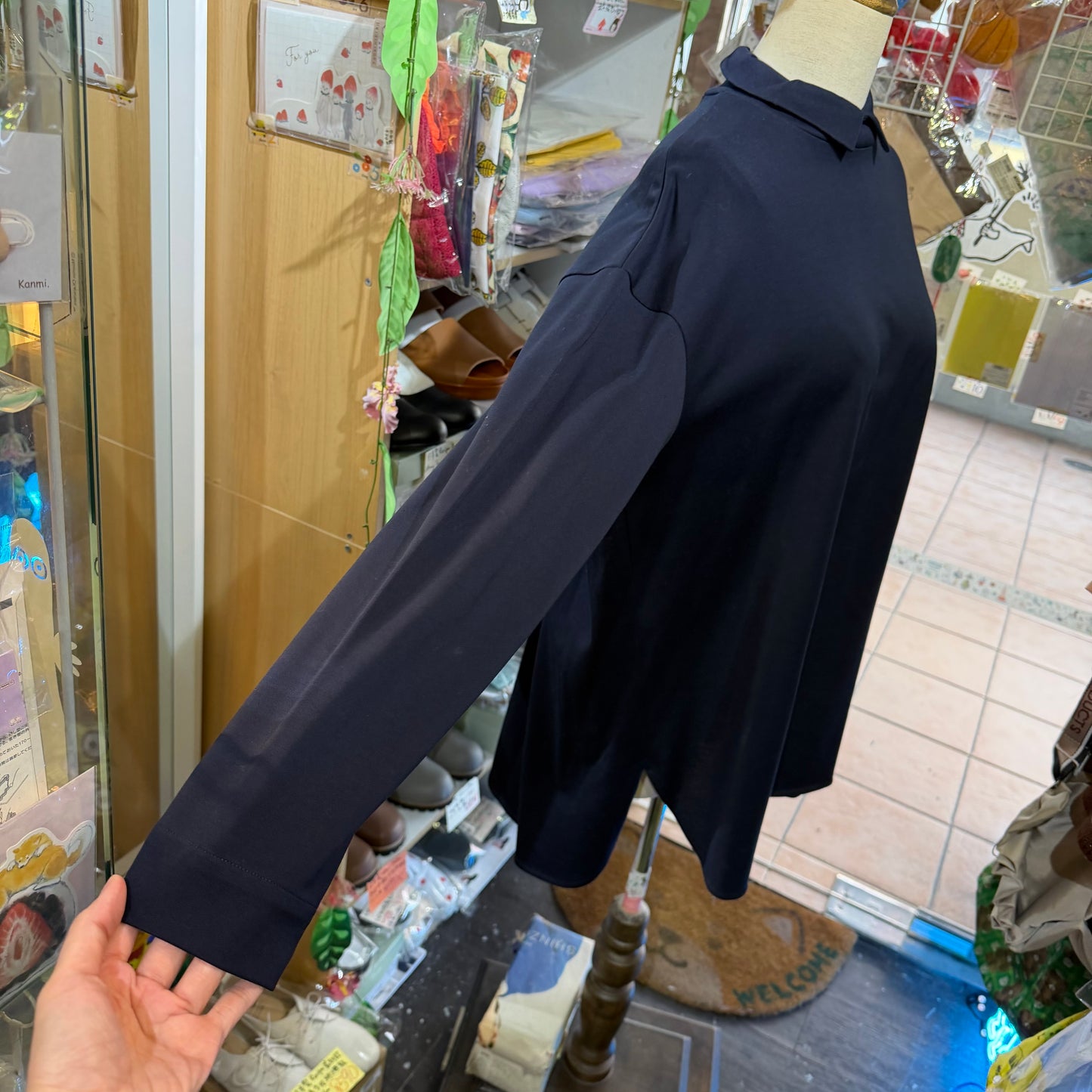 Siwaly fluid Long Blouse, 2 Colors, made in Japan