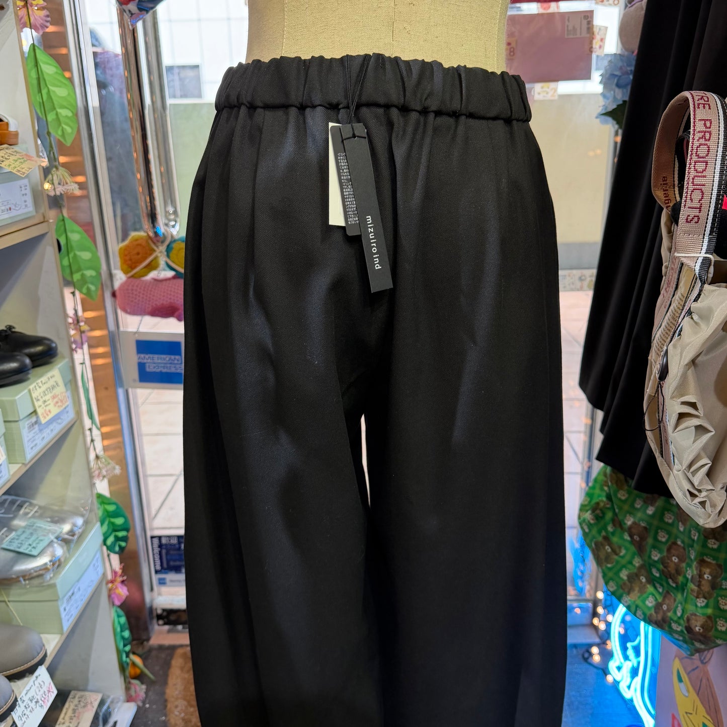 Mizuiro Ind Black Pants, made in Japan