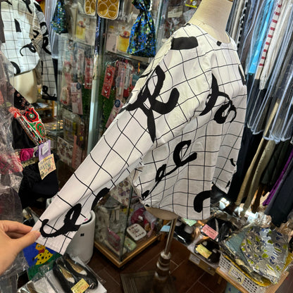 EXTRA30- Frankygrow White Printed Top, Size F2, made in Japan