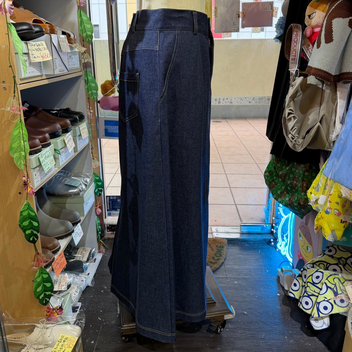 Sale- Trois Long Denim Skirt, made in Japan