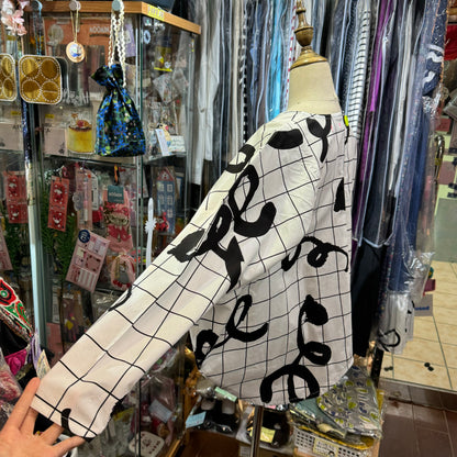 EXTRA30- Frankygrow White Printed Top, Size F2, made in Japan