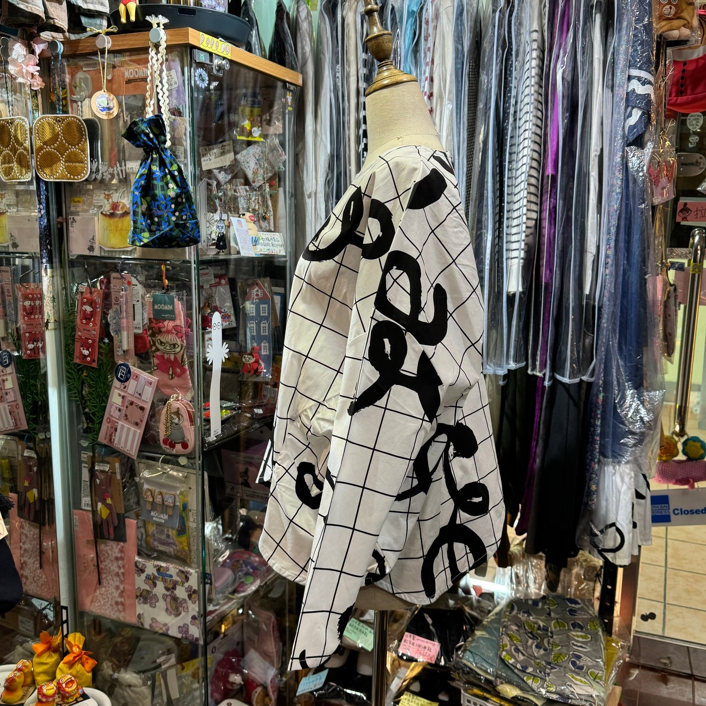 Sale- Frankygrow White Printed Top, Size F2, made in Japan