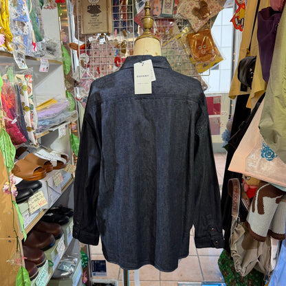 Ouvert Round Collar Denim Shirt, made in Japan
