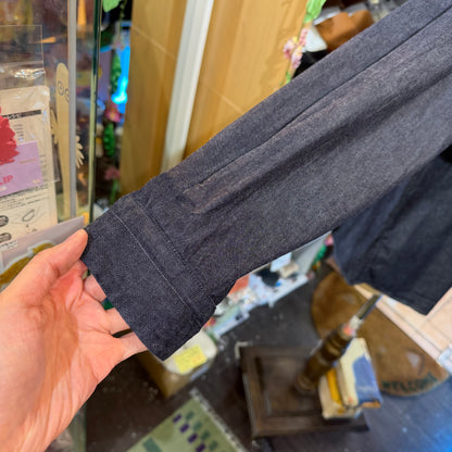 Ouvert Round Collar Denim Shirt, made in Japan