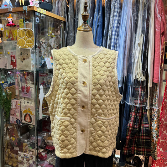 EXTRA30- Nachukara Ivory Vest Top, Outer, made in Japan