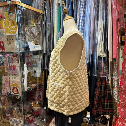 EXTRA30- Nachukara Ivory Vest Top, Outer, made in Japan