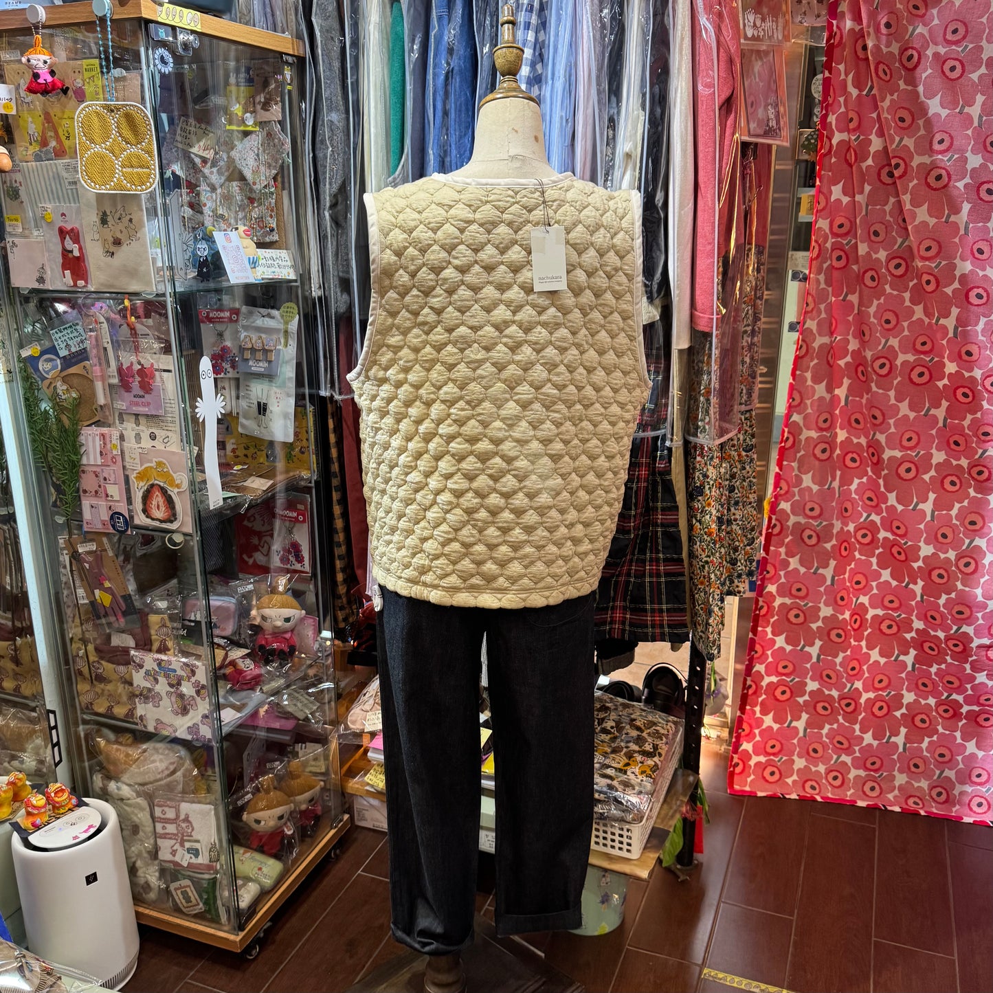 EXTRA30- Nachukara Ivory Vest Top, Outer, made in Japan