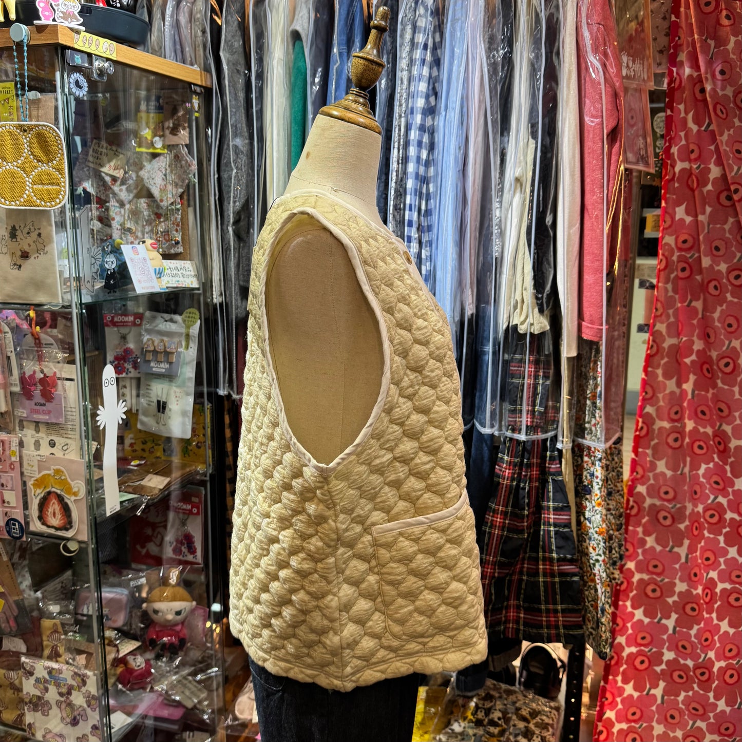 EXTRA30- Nachukara Ivory Vest Top, Outer, made in Japan