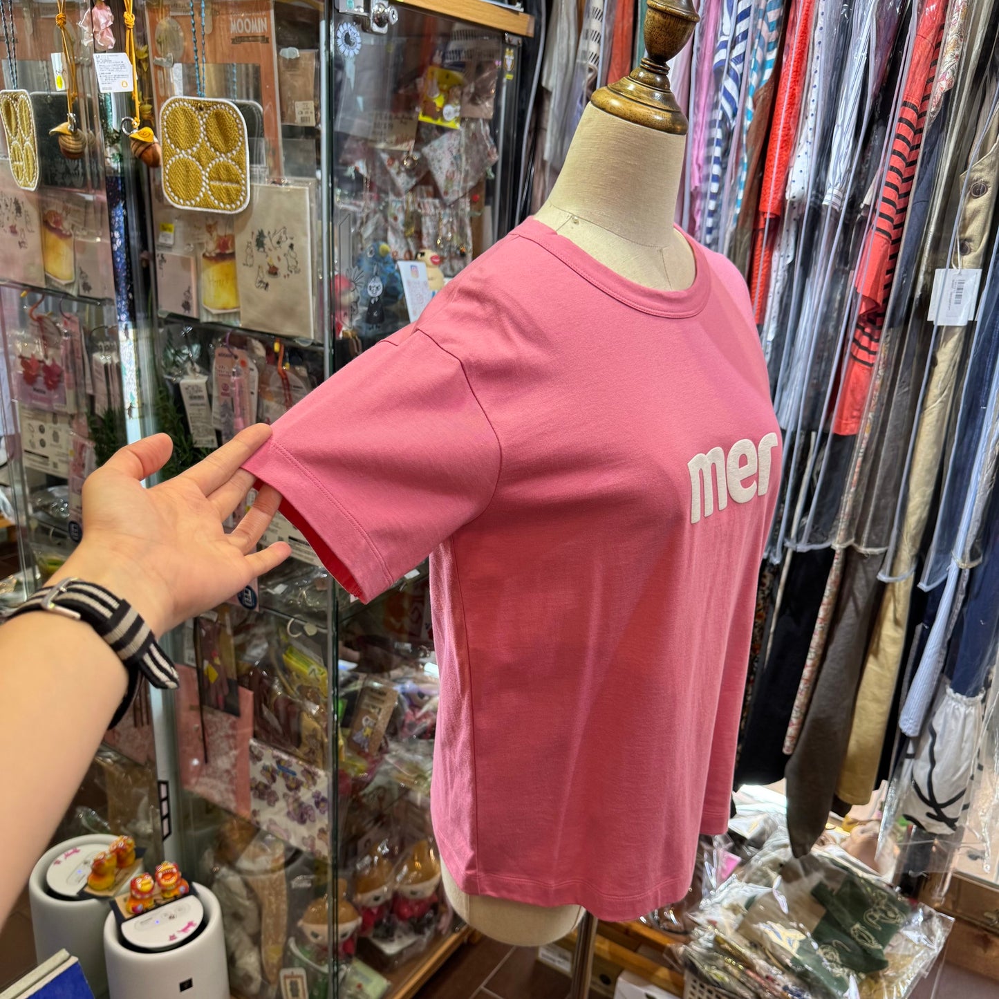 Nouvelles du Paradis Mer Pink T-shirt, made in Japan