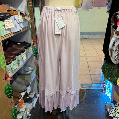 SO Frill Wide-leg Pants, 3 Colors, made in Japan