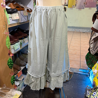 SO Frill Wide-leg Pants, 3 Colors, made in Japan