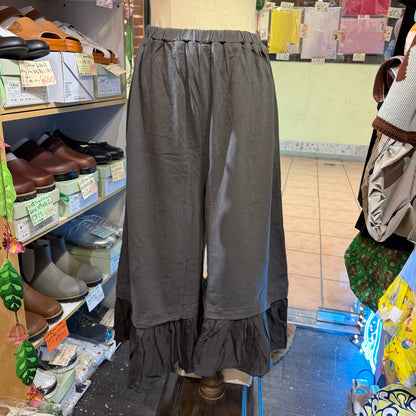 SO Frill Wide-leg Pants, 3 Colors, made in Japan