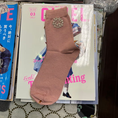 Rei Lily of the Valley Cotton Lace Socks, 5 Colors, made in Japan