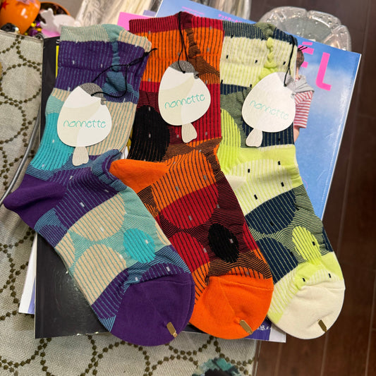Nonnette Planet Socks, 3 Colors, made in Japan (#344)